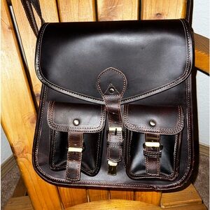 Leather Crossbody Satchel Purse